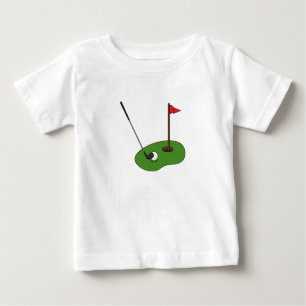 Camiseta De Bebé Agujero del campo de golf con bandera