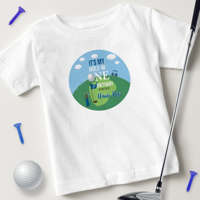 Camiseta De Bebé Agujero En Un Golf Primer Cumpleaños (Subido por el creador)
