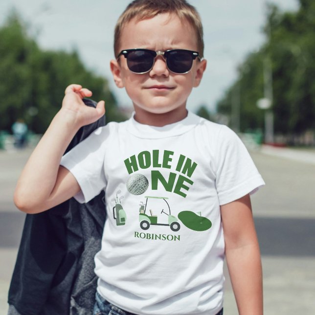 Camiseta De Bebé Agujero en un primer cumpleaños de golf (Subido por el creador)