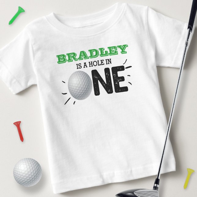 Camiseta De Bebé Agujero en uno | Golf 1º cumpleaños Par-tee (Subido por el creador)