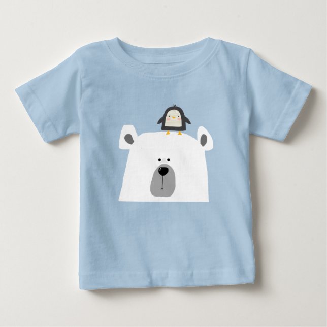 Camiseta De Bebé Agujero polar y pingüino escandi (Anverso)