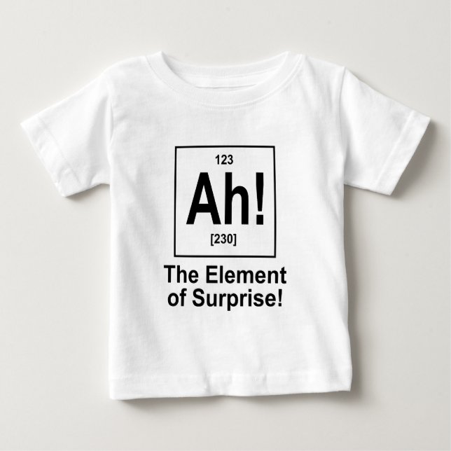 Camiseta De Bebé ¡Ah! El elemento de la sorpresa. (Anverso)