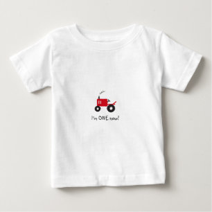 Camiseta De Bebé "Ahora soy UNO!" Camiseta del tractor del bebé