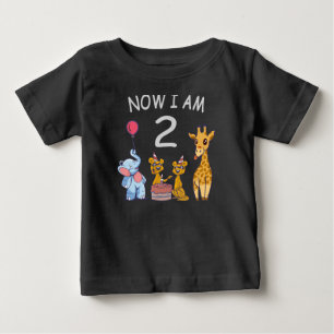 Camiseta De Bebé Ahora tengo 2 años Cumpleaños número 2 en el Zooló