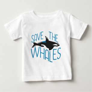 Camiseta De Bebé Ahorre las ballenas