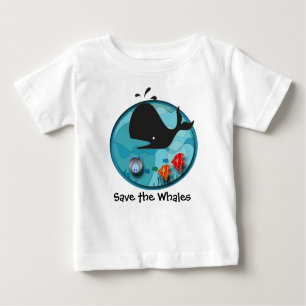 Camiseta De Bebé Ahorre las ballenas