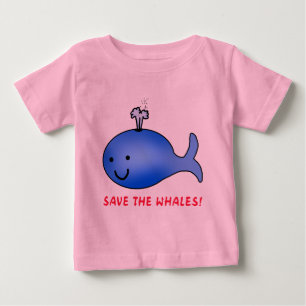 Camiseta De Bebé ¡Ahorre las ballenas!