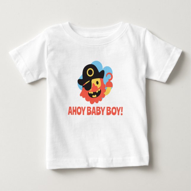 Camiseta De Bebé Ahoy Baby Boy (Anverso)
