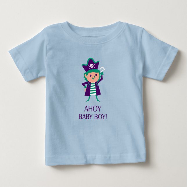 Camiseta De Bebé Ahoy Baby Boy (Anverso)