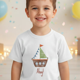 Camiseta De Bebé Ahoy niños náuticos acuarela 