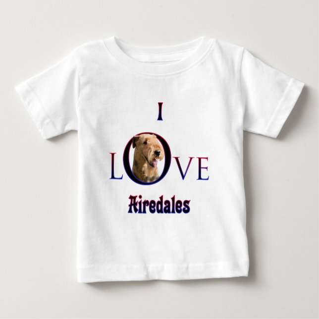 Camiseta De Bebé Airedale Terrier I Love (Anverso)