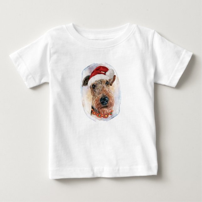 Camiseta De Bebé Airedale Terrier Navidades Regalos Para Los Amante (Anverso)