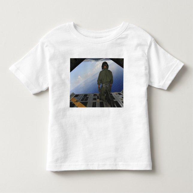 Camiseta De Bebé Airman observa las aguas del Golfo de México (Anverso)