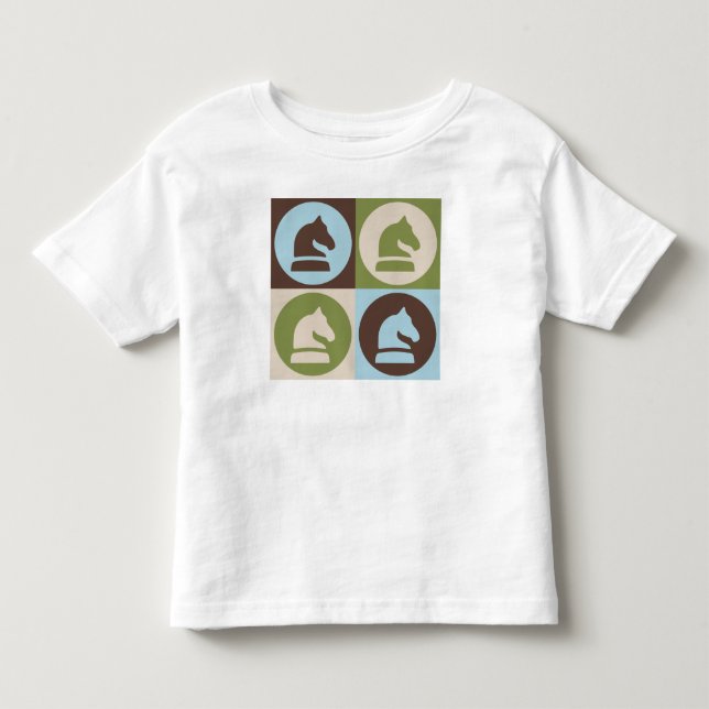 Camiseta De Bebé Ajedrez del arte pop (Anverso)