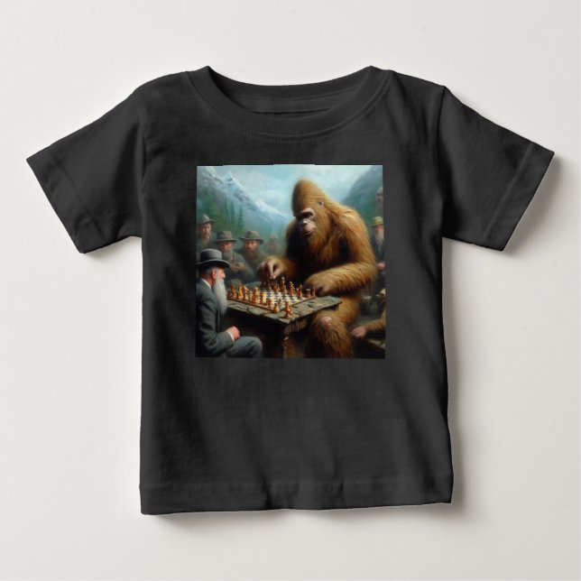 Camiseta De Bebé Ajedrez para jugar a pie grande (Anverso)