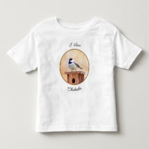 Camiseta De Bebé Ajedrez sobre pintura de aves original