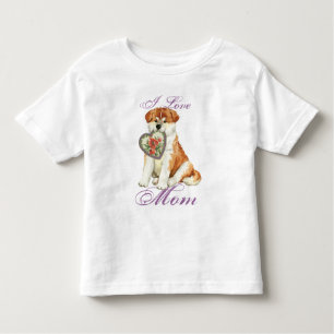 Camiseta De Bebé Akita Heart Mom