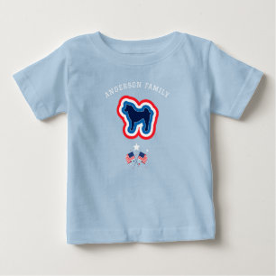 Camiseta De Bebé Akita Patriótico Rojo Blanco Y Azul 4 De Julio Per