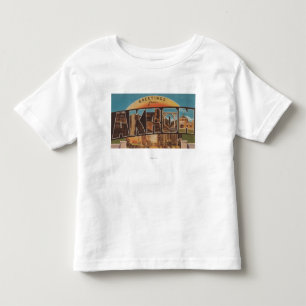 Camiseta De Bebé Akron, letra ScenesAkron, OH de OhioLarge