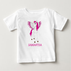 Camiseta De Bebé Ala rosa bebé unicornio