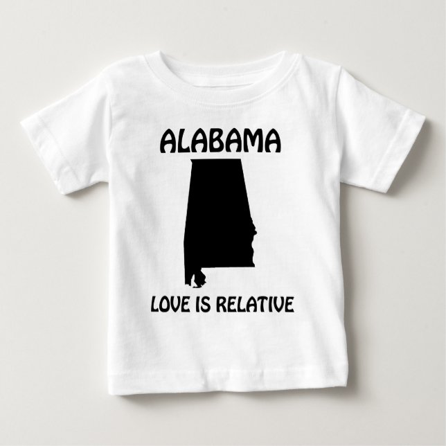 Camiseta De Bebé Alabama - El amor es relativo (Anverso)