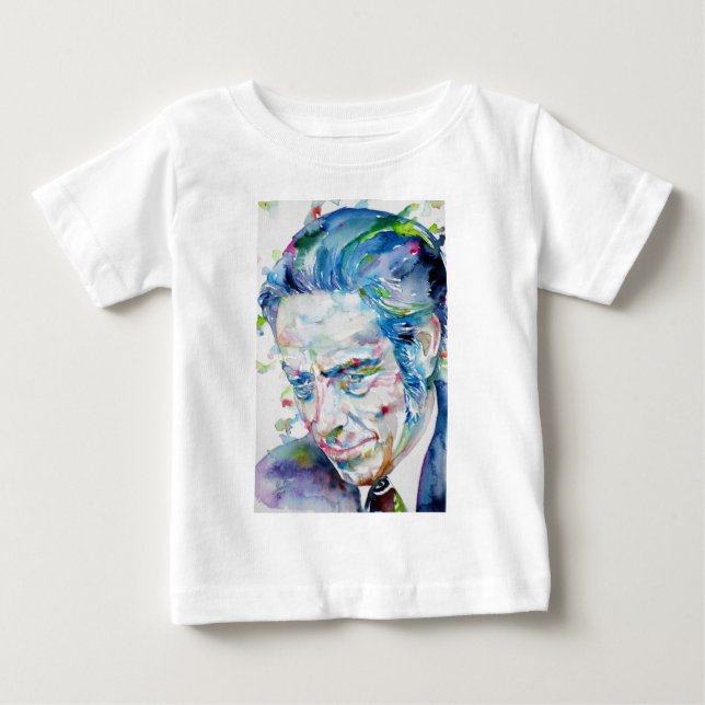 Camiseta De Bebé ALAN WATTS - retrato acuarela.5 (Anverso)