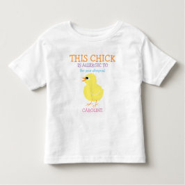 Camiseta De Bebé Alarma personalizada polluelo amarillo mullido de