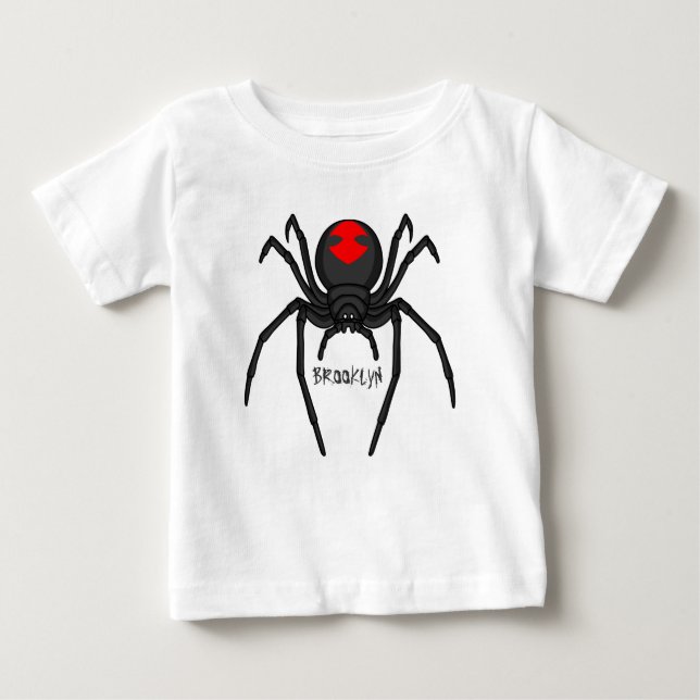 Camiseta De Bebé Alarmante ilustracion personalizado de araña de vi (Anverso)