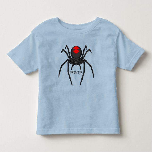Camiseta De Bebé Alarmante ilustracion personalizado de araña de vi (Anverso)