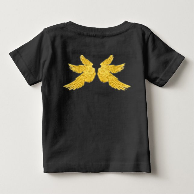 Camiseta De Bebé Alas de Arcángel de oro de otoño (Reverso)