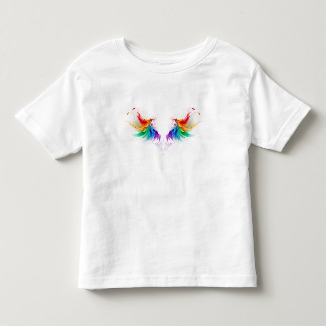 Camiseta De Bebé Alas del arco iris fluidas (Anverso)