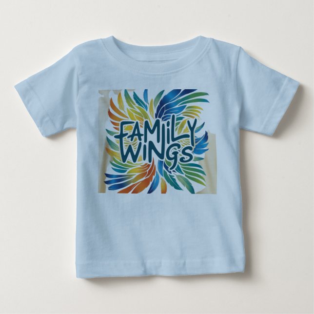Camiseta De Bebé Alas familiares (Anverso)