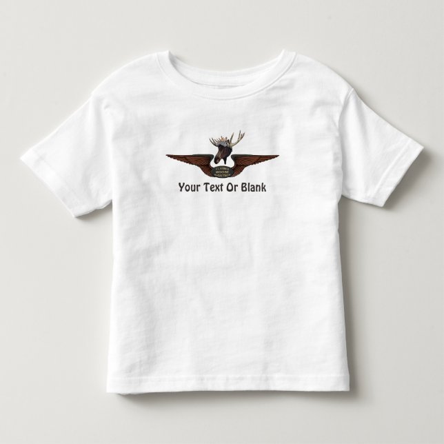 Camiseta De Bebé Alas piloto de Moose Bush volador (Anverso)