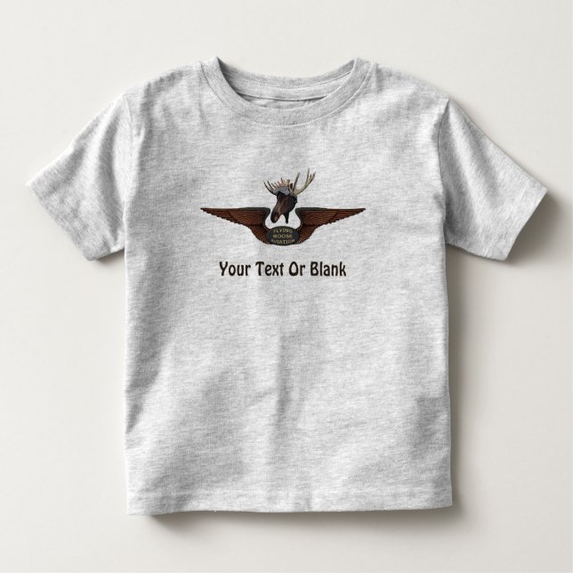 Camiseta De Bebé Alas piloto de Moose Bush volador (Anverso)