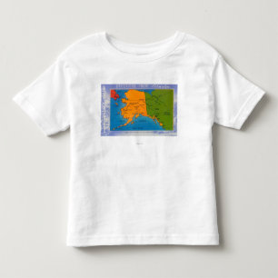 Camiseta De Bebé AlaskaGreetings del mapa de Alaska