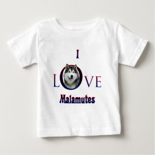 Camiseta De Bebé Alaskan Malamute I Love