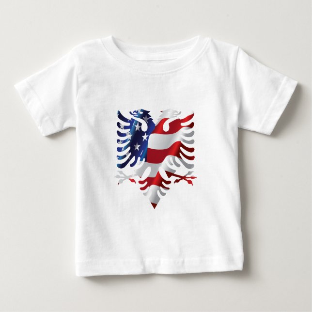 Camiseta De Bebé Albanés American Eagle (Anverso)