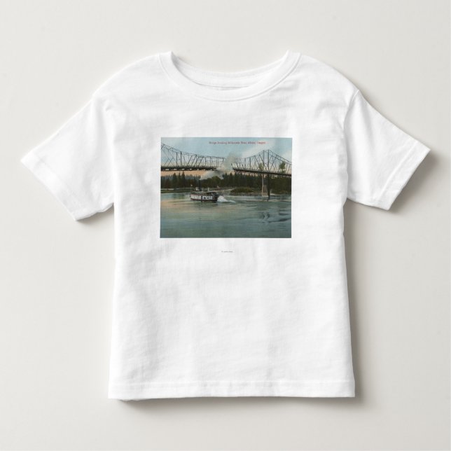 Camiseta De Bebé Albany, Oregon - barco de paleta que cruza (Anverso)