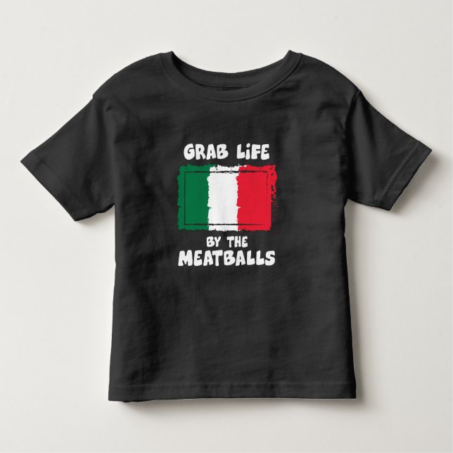 Camiseta De Bebé Albóndiga italiana divertida Italia Flag1 de la (Anverso)