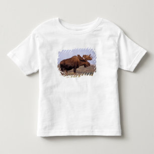 Camiseta De Bebé alce, Alces alces, toro con grandes cuernos