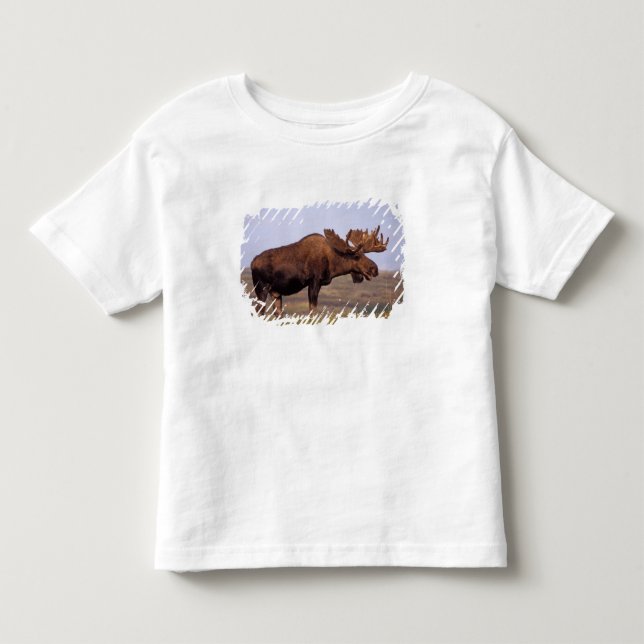 Camiseta De Bebé alce, Alces alces, toro con grandes cuernos (Anverso)