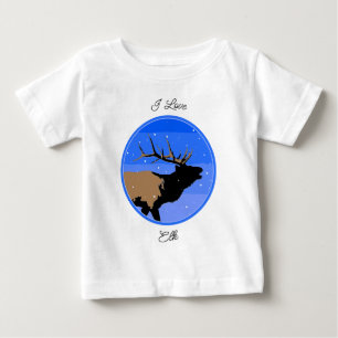 Camiseta De Bebé Alce torpe en invierno - Arte de vida salvaje orig