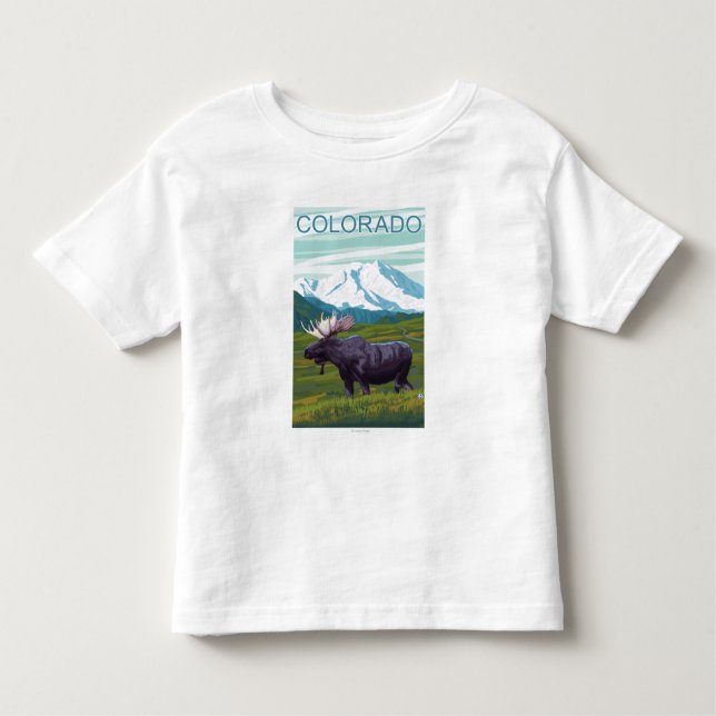 Camiseta De Bebé Alces con MountainColorado (Anverso)