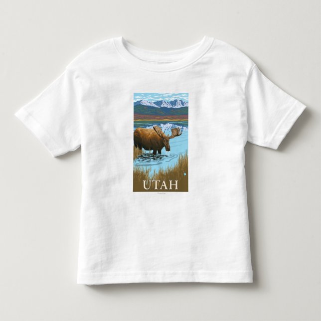 Camiseta De Bebé Alces DrinkingUtah (Anverso)