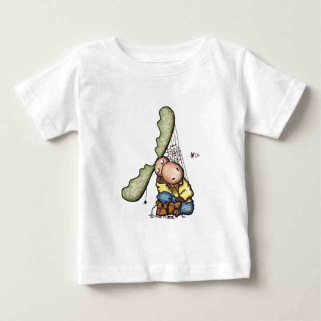 Camiseta De Bebé Alces #Sleeping de Moe (Anverso)