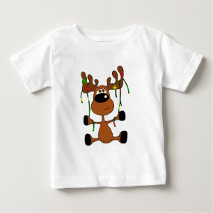 Camiseta De Bebé Alces torcidos del navidad
