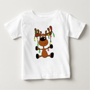 Camiseta De Bebé Alces torcidos del navidad