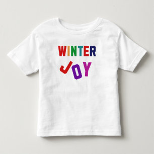 Camiseta De Bebé Alegría de invierno - Coloridas Cartas acogedoras
