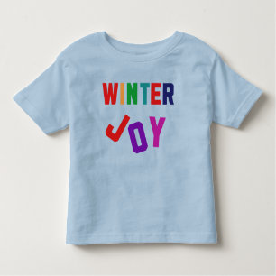Camiseta De Bebé Alegría de invierno - Coloridas Cartas acogedoras
