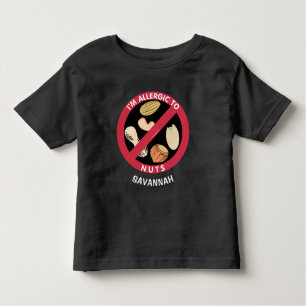 Camiseta De Bebé Alergia A Los Niños Nueces Alergia Personalizada